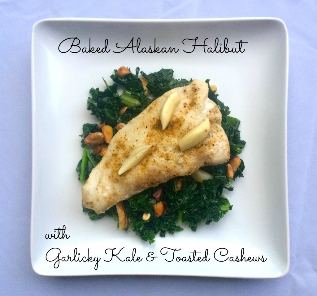halibut with kale