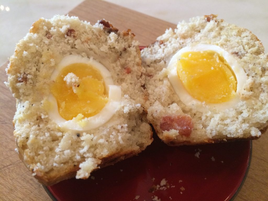 muffin with egg inside