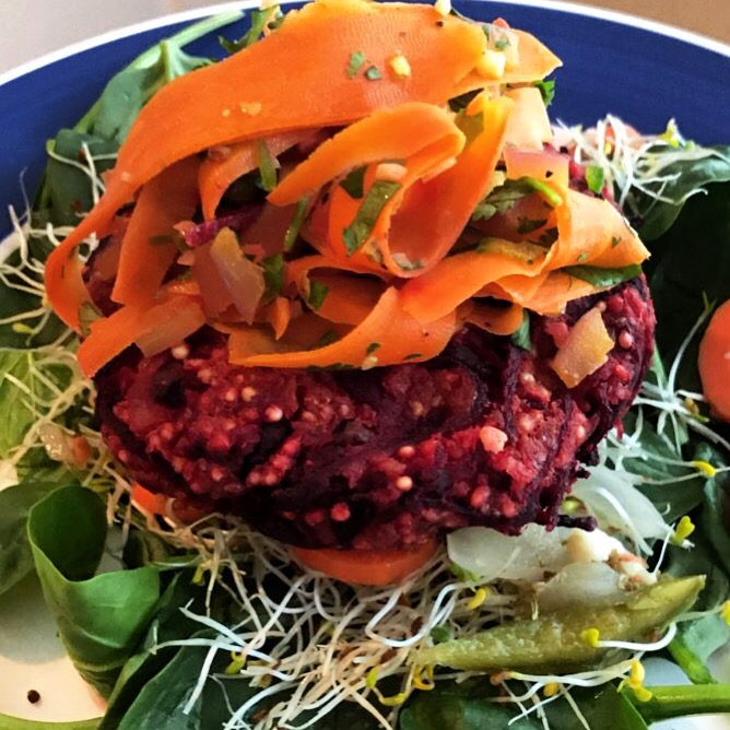 vegan beet burger