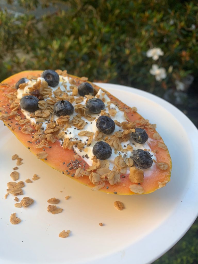 papaya boat close up