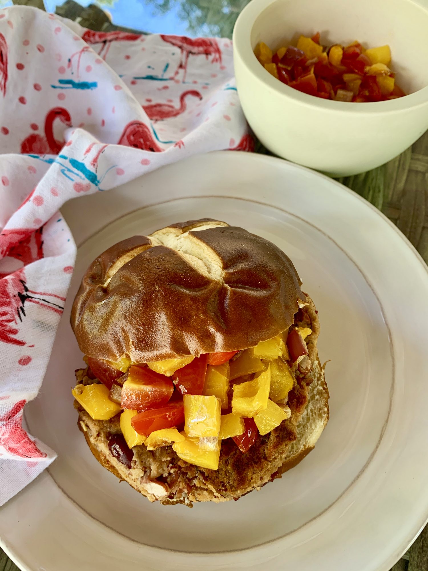 to show a vegetarian burger