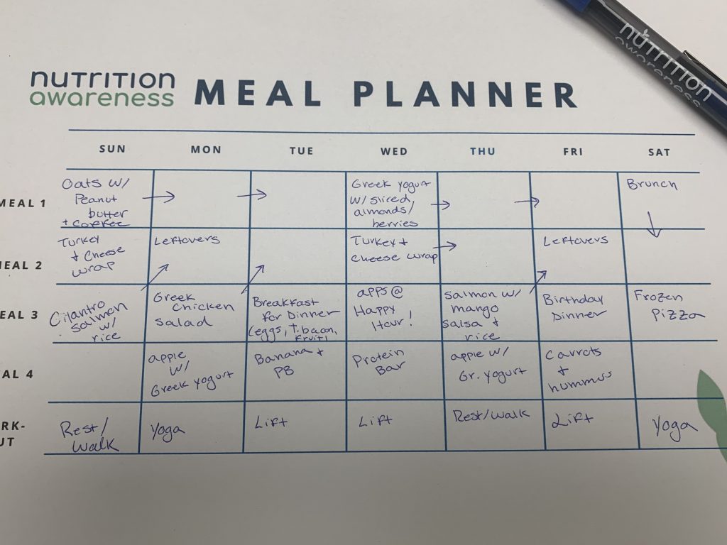 meal calendar