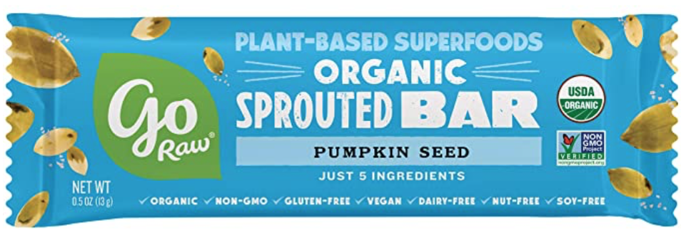 organic go raw sprouted protein bar