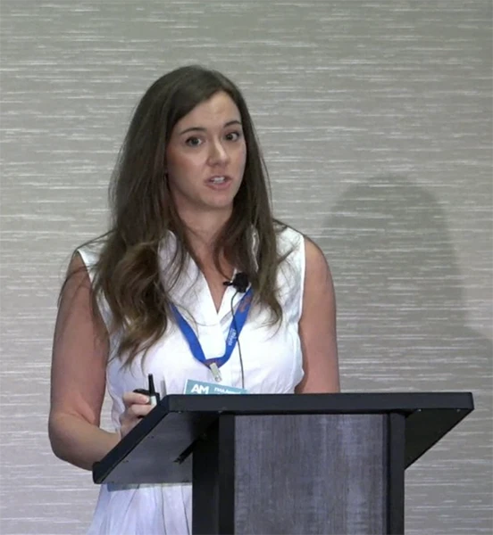 Kait speaking about weight loss drugs at a florida medical conference 2024